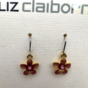 Vintage Liz Claiborne cherry blossom pierced earrings